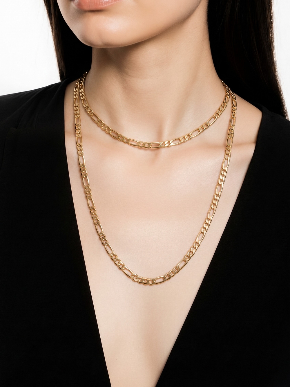 Vintage Monet Figaro Link Gold Tone Necklace